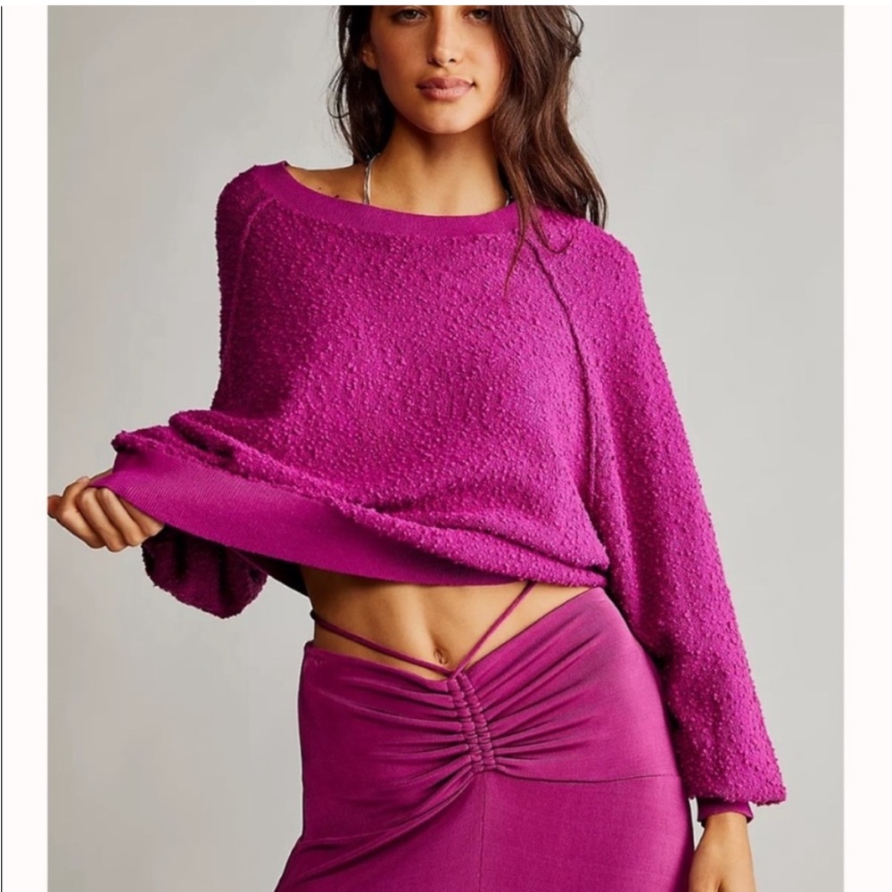 Free People Found My Friend Boucle Pullover